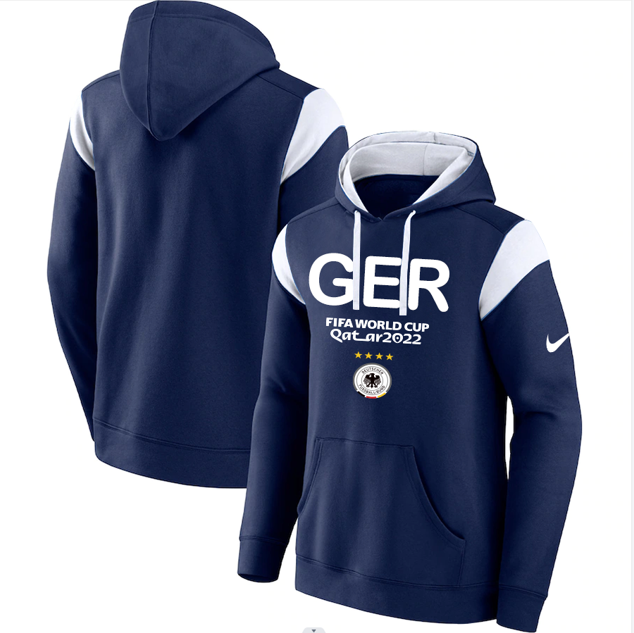 Men's Germany Navy 2022 FIFA World Cup Soccer Hoodie Men's Germany Navy 2022 FIFA World Cup Soccer Hoodie